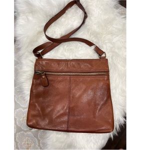 Margot Tan Leather Crossbody Purse